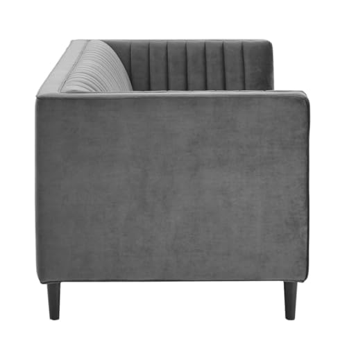 Image of FURNY Modanway 5 Seater 3+1+1 Premium Fabric Spacious Sofa Set (Grey)