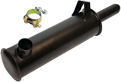 105-296 Lawn Mower Engine Muffler Exhaust Compatible with Kohler K241, K301 and K321 for Cub Cadet Garden tractors 393840-R91, IH-393840-R91, 237550, 237550-S (Inlet ID 1-3/8? Outlet ID 1-3/8?)