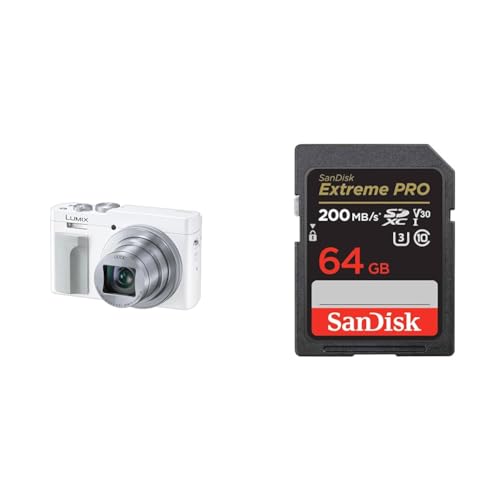 パナソニック (Panasonic) コンパクト デジタル カメラ 高倍率ズーム 光学30倍 LUMIX DC-TZ99-W + 【 サンディスク 正規品 】 SanDisk SDカード 64GB SDXC Class10 UHS-I V30 読取最大20