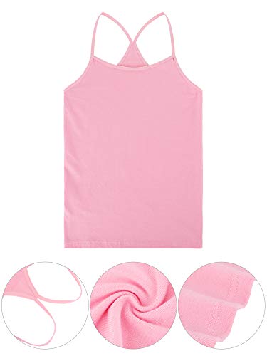 3 Pieces Girl Dance Tank Top Sleeveless Racerback Crop Tank Top Girl Dancewear For Ballet Dance (7-8 Years Size, Set 1), Set 1, 7-8 Years Size #TOP3