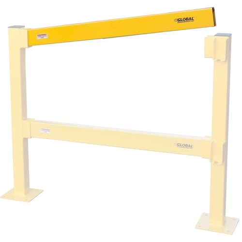 Global Industrial Steel Lift-Out Guard Rail, Light Duty, 7'L, Yellow