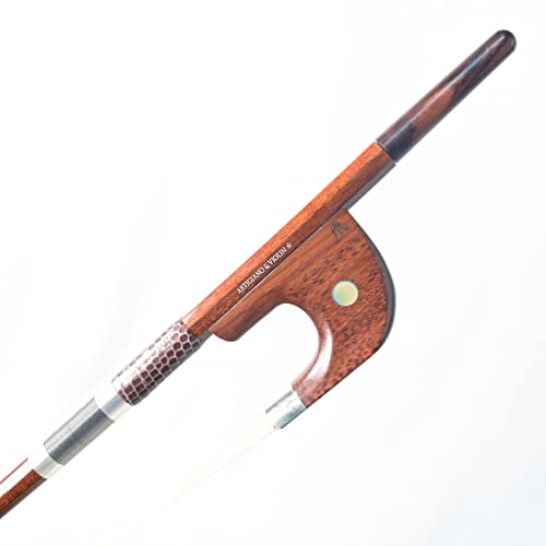 ARTIGIANO&VIOLIN Hybrid Carbon Fiber Upright Bass Bow with Snakewood Frog German Style AW-404