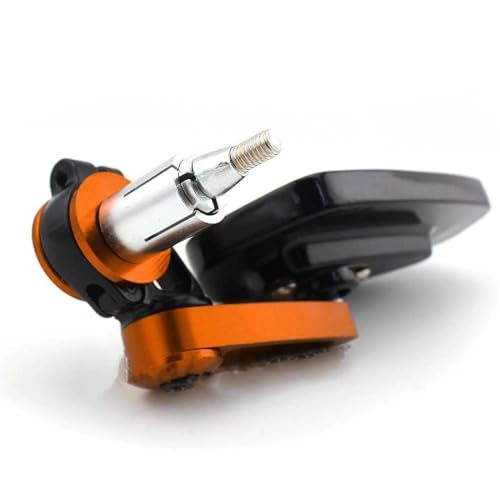 Espejo retrovisor moto CNC 7/8'' universal para manillar y patinete en color naranja