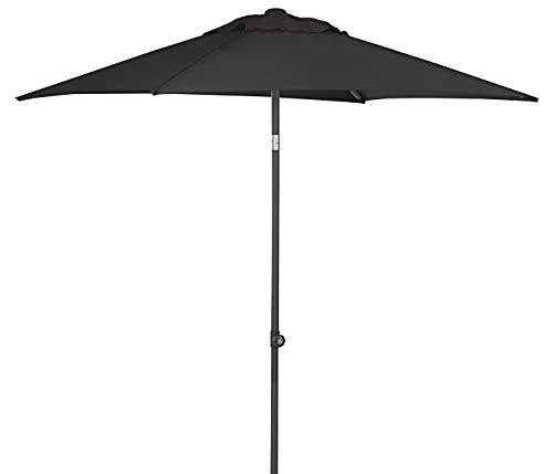 Dehner Sonnenschirm Andros, ca. 210 x 150 x 160 cm, Polyester, dunkelgrau