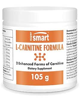 Supersmart - L-Carnitine Formula - With Acetyl & Tartrate - Amino Acids - Muscle Recovery & Sport Performance Supplement | Non-Gmo & Gluten Free - 105 G #TOP13