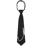 Mantieqingway Ties for Women Men, Punk Metal Chain Necktie Pre