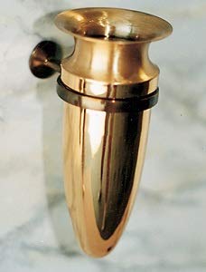 Crypt/Mausoleum/Niche Bronze Metal Flower Vase - 5 In Standard Epoxy Mount Disc Base Ring Support #TOP1