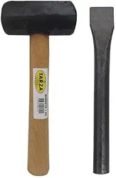 Marreta 1kg E Talhadeira Redonda Lisa 8 Kit Tarza