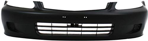 Evan Fischer Front Bumper Cover Compatible With 1999-2000 Honda Civic, Sedan (US, Canada, Japan Built) / Hatchback/Coupe Models, Primed, w/License Plate Provision