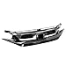 PartsFlow Front Bumper Grille Upper Grill Glossy Black For 2019 2020 Honda Civic