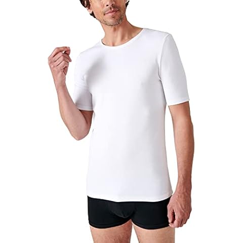 Damart Men's Thermolactyl Degree 3 Crew Neck Interlock Mesh T-Shirt Thermal Top, White (White), XL Cover
