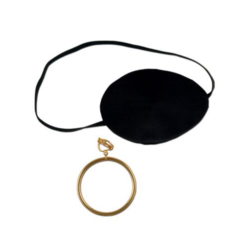 Pirate Eye Patch w/Plastic Gold Earring Party Accessory (Pack of 2) - //coolthings.us