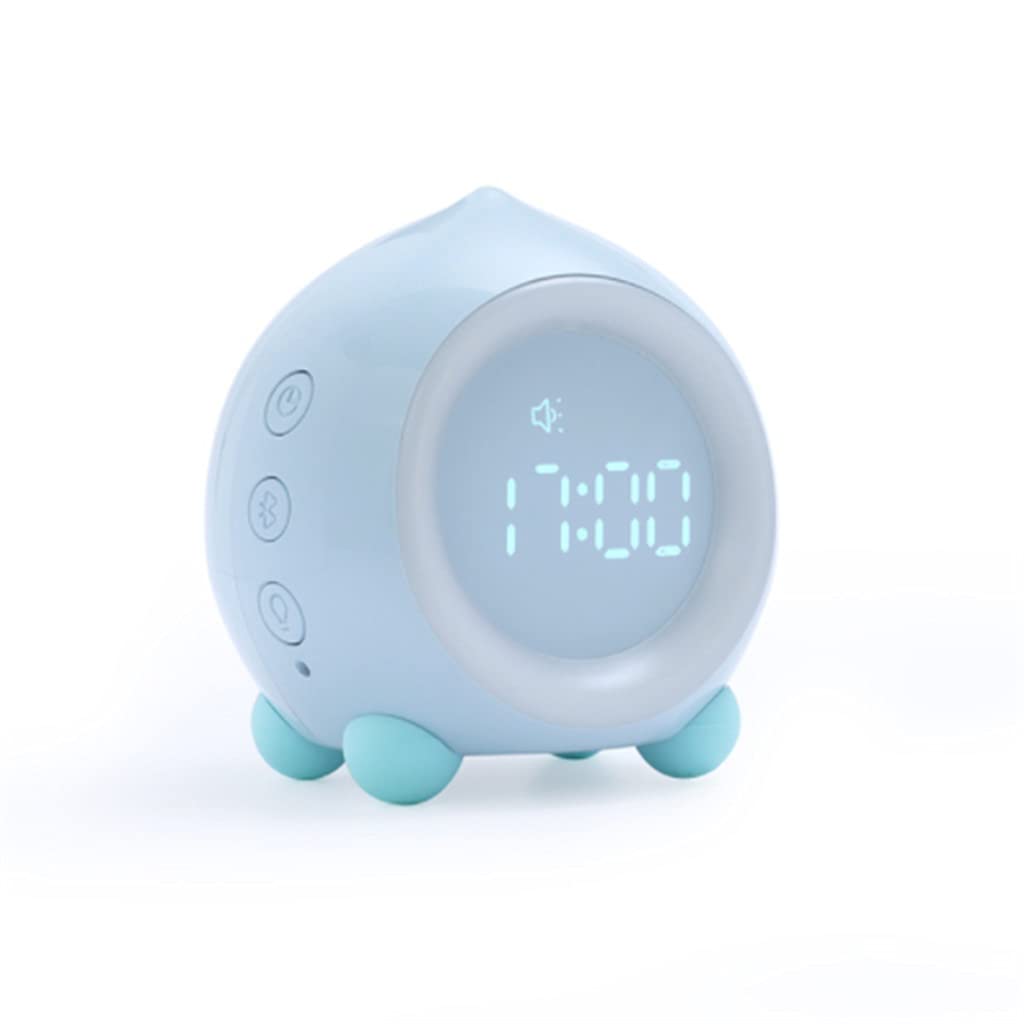 58GXCAAMOT Peach Shape Alarm Clock Speaker Function Digital Clock Sleep Night Lights Mute Alarm Clocks Color B Size