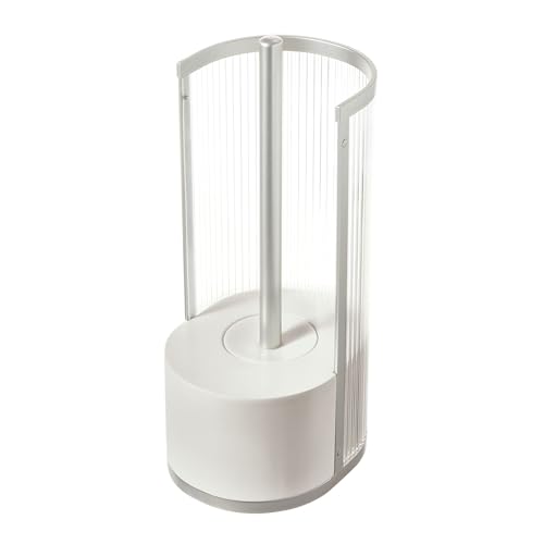 Image of iDesign Fluted Bowl Brush, Clear /Satin Gray | For Bathroom, Compact
