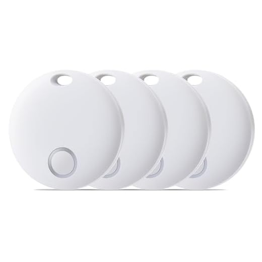 Reyke Smart Tag, Air Tracker compatibile con Apple Find My (solo iOS), trova oggetti per gatti, chiavi, bagagli, valigie, portafogli, impermeabile IP67,4 pezzo