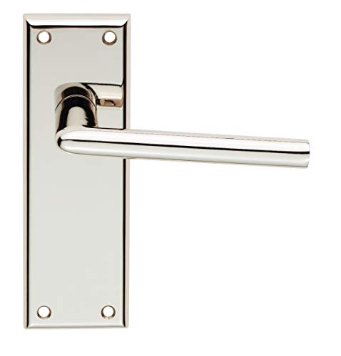 Carlisle Brass Serozzetta Dieci Lever On Backplate - Latch - Polished Nickel - Includes A Pair of Handles & Fixings