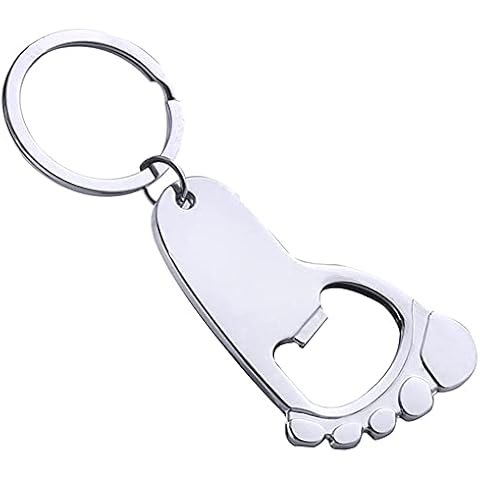 Foot Shape Bottle Openers with Keyring, Beer Bottle Opener bar Tool Novelty Cover