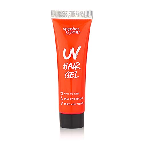 Gel UV Neon Glow pour cheveux - Gel de coloration temporaire pour cheveux 15 ml - Orange Cover