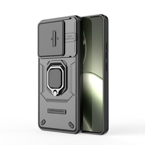 Image of TPU+PC Camshield Pro Case With Slide Camera Protection And Ring Stand Bumper Back Case Cover For Xiaomi Mi 14T (6.67 inch Inch (Black)