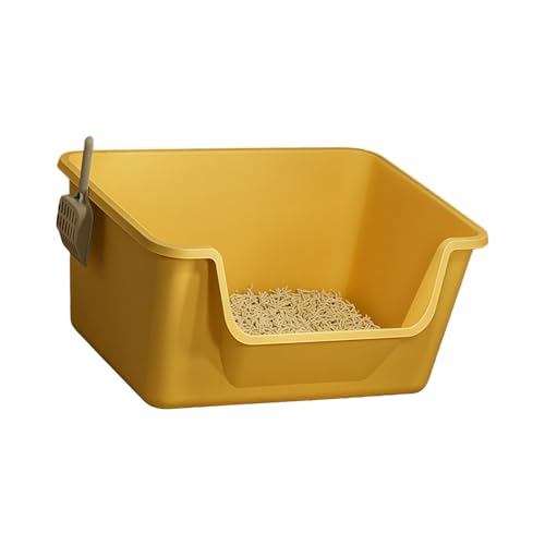 AntiSplash Opening Top Cats Litters Box Deeply Body for Kittens Large Size Low Entry Easy to Clean PP Materials Designs Ventilat