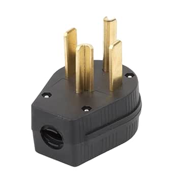 Nema 14-30P Plug 125/250 Volt Plug with 3 Pole 4 Wire Heavy Duty Spec Industrial Grade for Dryer and Ranges