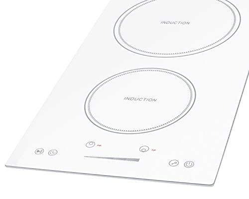 Summit Appliance Sinc2B230B 12" Wide 208-240V 2-Zone Built-In Induction Cooktop In Black Glass With Touch Controls, Automatic Shutoff, Residual Heat Indicator Light, Timer Function And Power Boost #TOP5