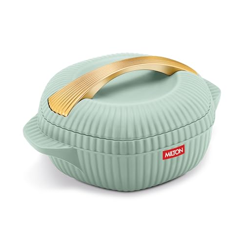 Image of MILTON Oyster 1000 PU Insulated Inner Stainless Steel Casserole, 860 ml, Light Green, BPA Free, Food Grade, Hot and Cold, Easy to Carry, Easy to Store, Chapati, Roti, Curd Maker