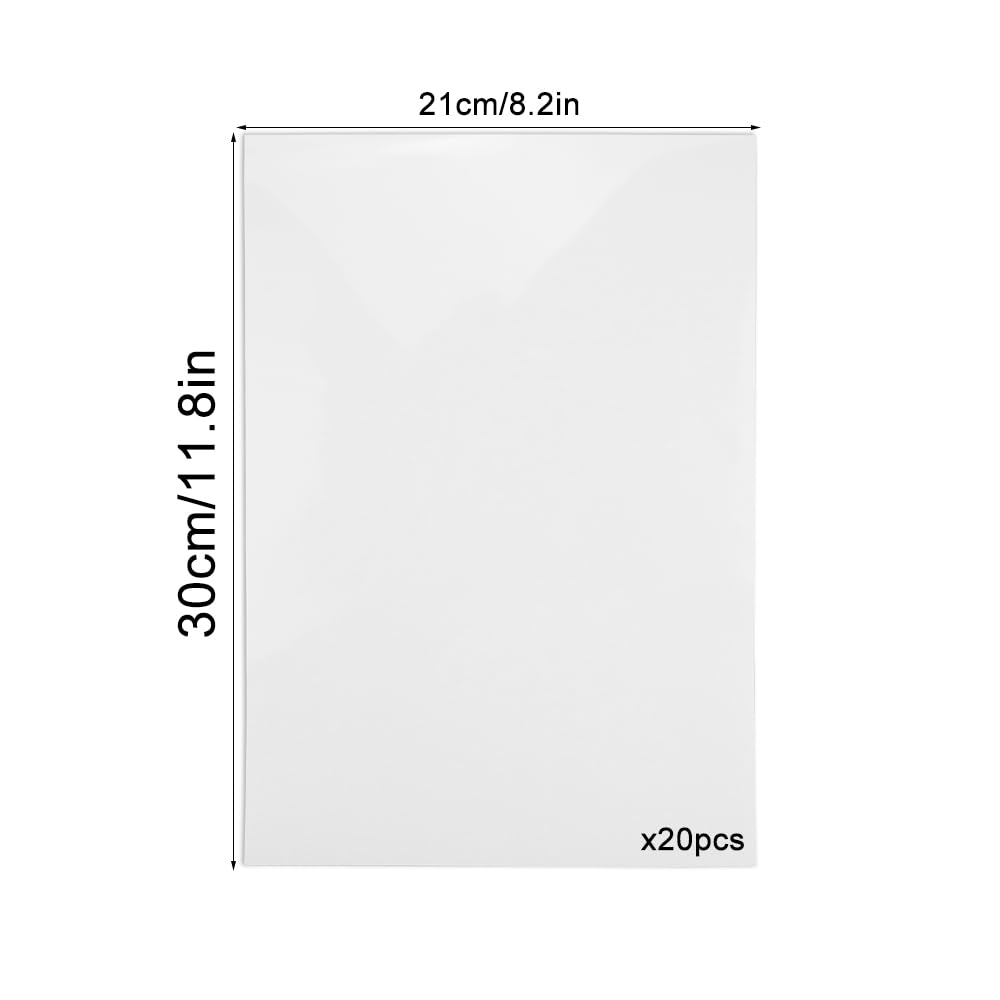 Fogli Adesivi A4 Stampabili Carta Adesiva Stampabile A4 - 15 Fogli Trasparenti Per Stampanti Carta Vinile