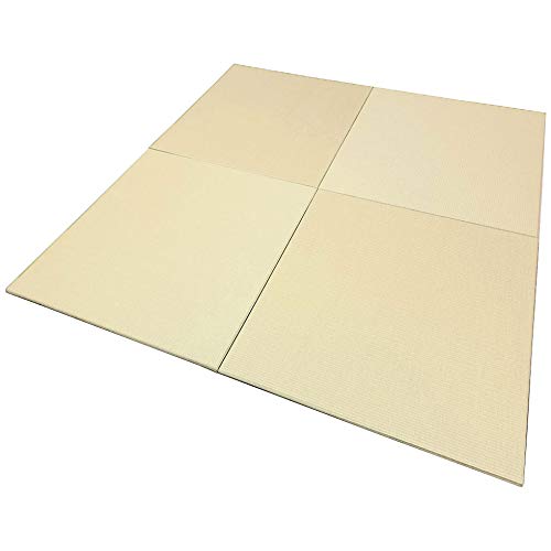 青畳工房 置き畳 畳 正方形 ダイケン 和紙 乳白色 70cm 4枚セット フローリング 紙畳 琉球畳 ユニット畳 国産 縁なし ユニット畳