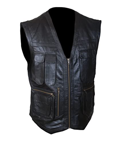 Flesh & Hide F&H Kid's Black Faux Leather Hunter Vest2