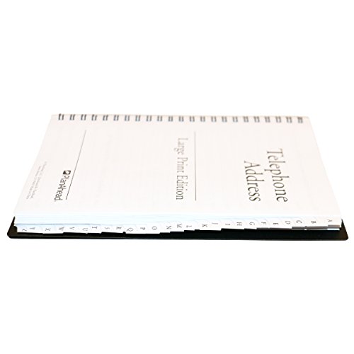 Large Print Telephone Address Book Black PlanAhead 628 Entries Brand New