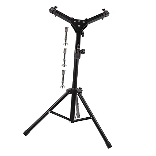 Toddmomy 1Set Drum Rack Durable Folding Alloy Practice Stand for Drumming Lightweight and Portable Design Black Color Drum Tool for Musicians of All Heights