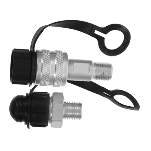 SOLUSTRE 2pcs Pressure Hydraulic Quick Connector Hydraulic Quick Connect Couplers Hydraulic Quick Couplers Hydraulic Pump Coupler Quick Couplings Threaded Quick Connect Coupler Carbon Steel