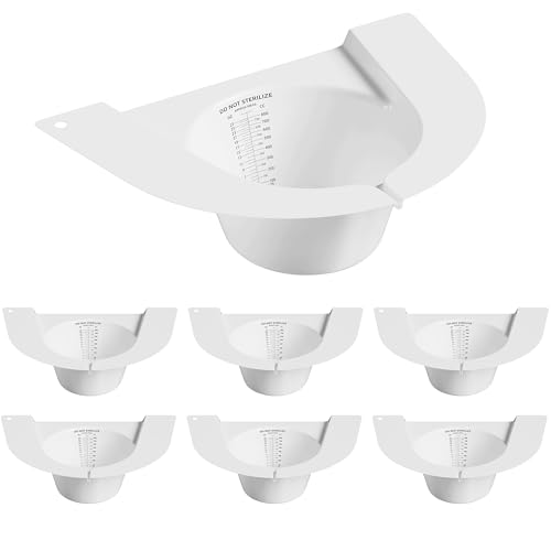 Image of Graduated Specimen Collector Pans, Urine Collection Hat for Toilets and Commodes 27oz /800cc, Universal Urine Pee Stool Sample Collection for Women and Elderly, 6 Pack