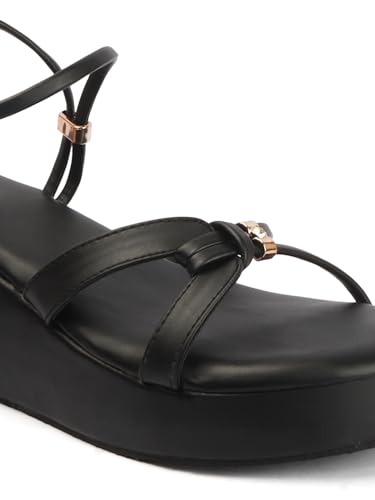 Image of SilverArrow Womens Velmora Comfortable Stylish Wedge Heel Sandals for Women Trendy Open Toe Flats
