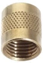 C&D Valve CD2245 1/4 flare cap, round brass w/ neoprene o-ring seal (pack of 25 caps)
