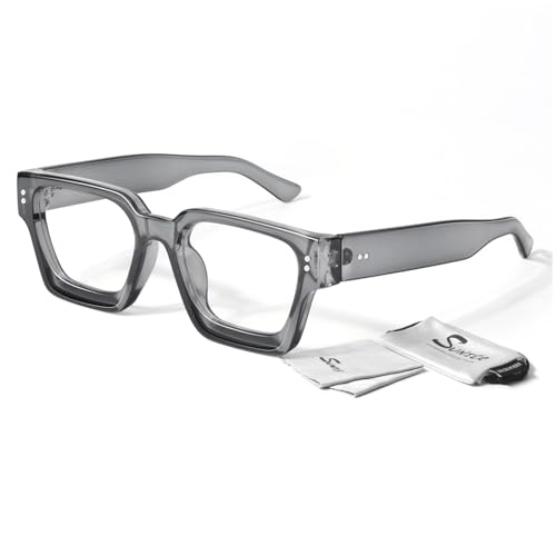 Image of Sunier Oversized Thick Square Fake Clear Lens Glasses Women Men 100% UV400
