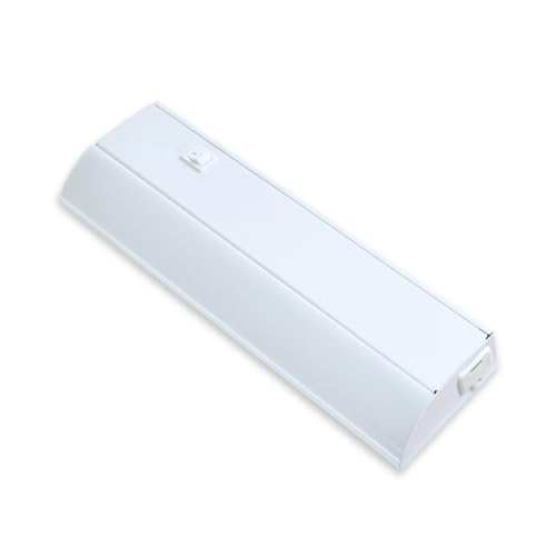 Image of Good Earth Lighting 12 inch Hardwired LED Under Cabinet Light, 510 Lumens, Dimmable 3000K Warm White Bar Fixture, White