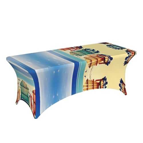 Nappe de table extensible 1,8m EdWal élasthanne premium plage