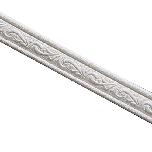 JIANGCHA Border Wallpaper Decorative Border Stick Elegant Floral Molding Wall Trim Line Sticker for Bathroom Living Room Kitchen and Bedroom Wall