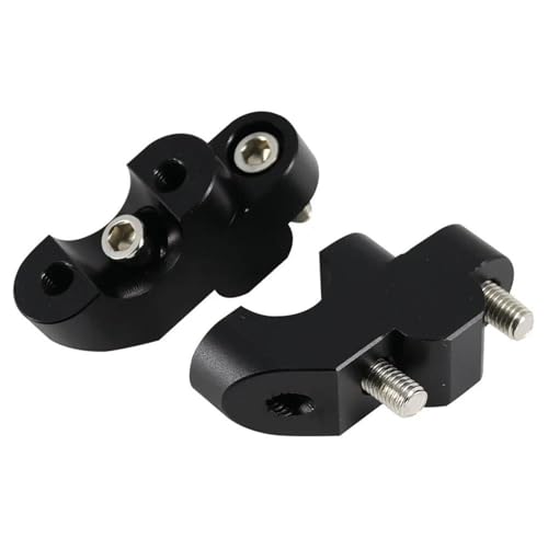 Lenkererhöhung Motorradzubehör Lenkererhöhung Lenkerhalterung Clamp Adapter Für Y&amaha Für Tenere XT660Z XT 660 Z(Schwarz)