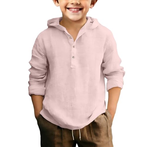 Pull capuche demi-boutonné coupe ample contre la chaleur enfant