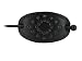 Leather With Wood Slide Stick Oval Hair Pin Barrette (Black)
