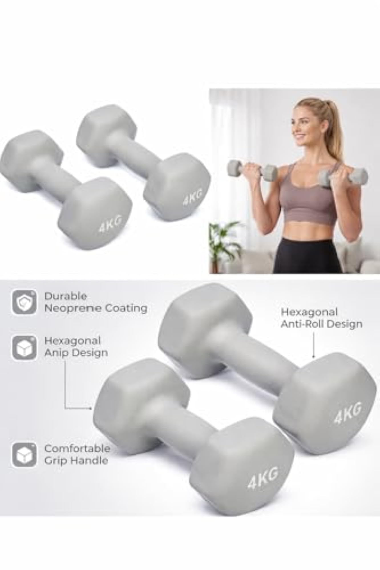 Neoprene Fixed Dumbbell for Home Workout
