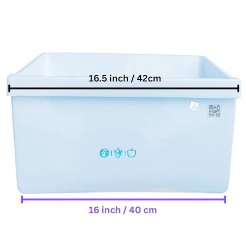 Image of OM PLASTICS Vegetable Box Crisper Drawer Fridge Basket Compatible With LG Double Door Refrigerator 240 Liter Gross Volume White Plastic Pack Of 1 Part Code MJS541543 MATCH & BUY PRODUCT