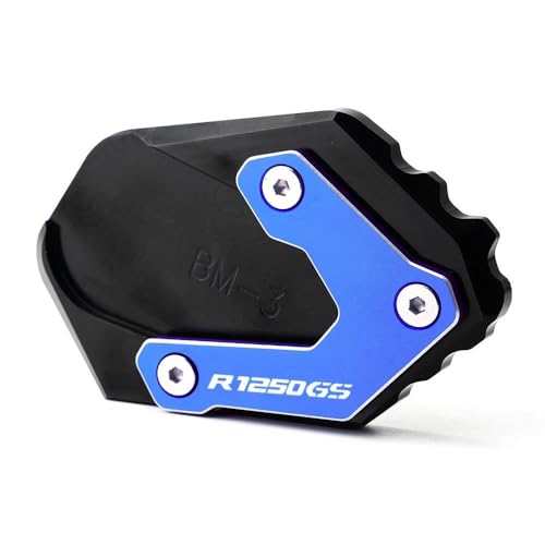 に適合するBMW R1250GS Adventure ADV R 1250 R1250 GS HP バイク用サイドスタンド 拡大器 アクセサリー キックスタンド延長 ローサスペンション(2 Blue)