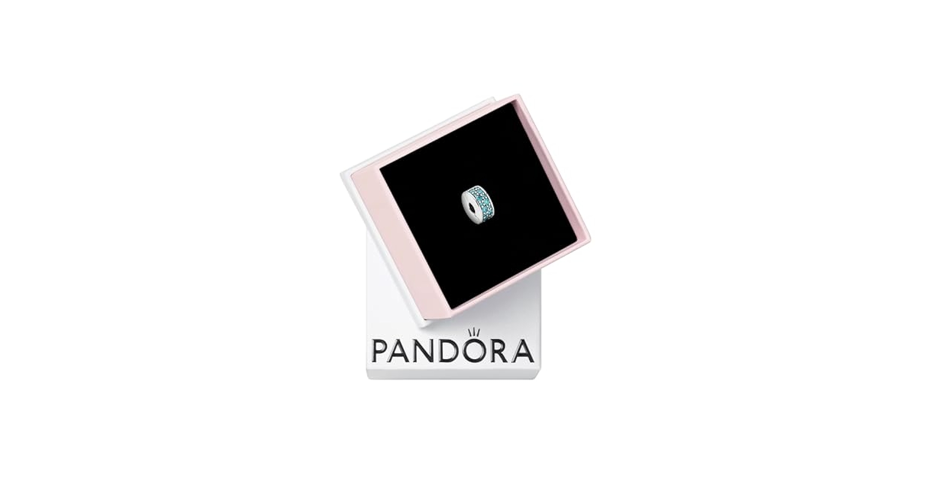 Amazon.com: Pandora Teal Pavé Clip Charm - Gift for Her