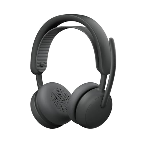 Image of Logitech Zone Wireless 2 ES - Noise-Canceling Wireless Headset with Adaptive Hybrid ANC, Bluetooth, Graphite