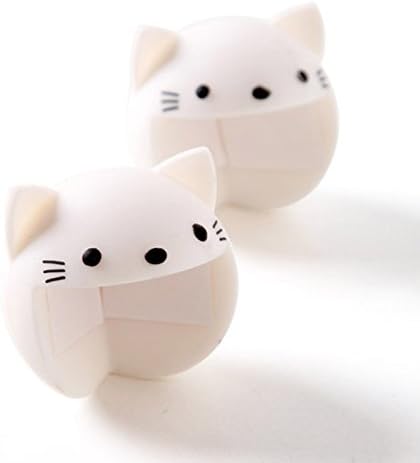 Baby La RueTM 2PCS Corner Guards Protectors Baby Safety Extra Dense Non Toxic Edge Bumpers (White Cat)
