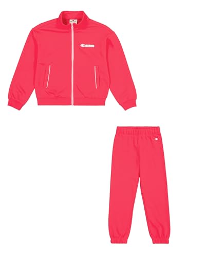 Champion Legacy Graphic Shop G (405047) - Ultra-light Soft Compact Powerblend Terry High-neck Tuta sportiva, Sorbetto al Lampone (RAS), 15-16 anni Bambine e Ragazze FW24